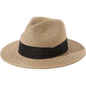 Summer Beach Sun Hats for Men Foldable Floppy Travel Packable Staw Hat, Wide Bri